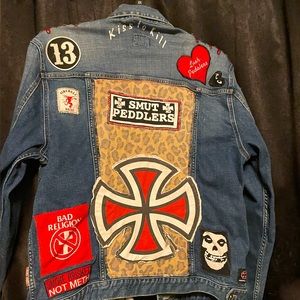 XL HUDSON denim jacket -one of a kind- PUNK ROCK⚡️